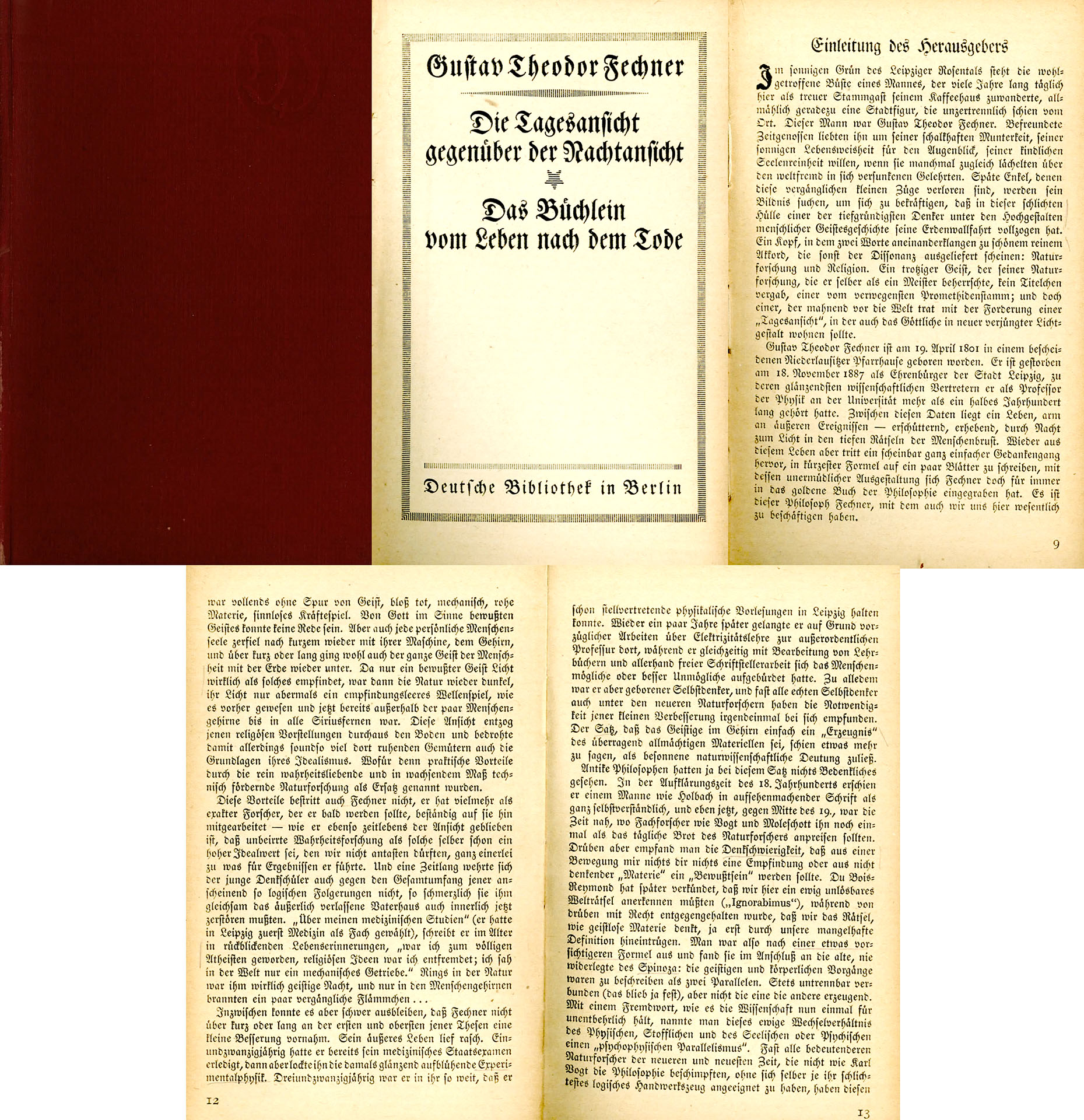 Die Tagesansicht gegenüber der Nachtansicht - Das Büchlein vom Leben nach dem Tode - Fechner, Gustav Theodor Die Tagesansicht gegenüber der Nachtansicht - Das Büchlein vom Leben nach dem Tode - Fechner, Gustav Theodor